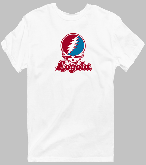 Loyola Stealie Premium Unisex T-Shirt — Design: Loyola Marymount University — White