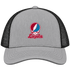 Loyola Stealie Premium Unisex Trucker Cap — Design: Loyola Marymount University — Heather Grey/Black