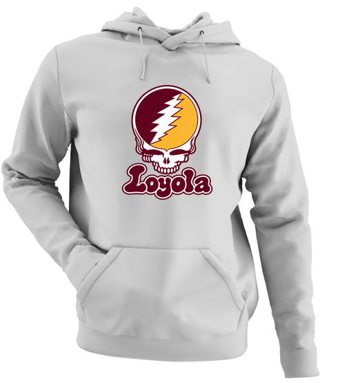 Loyola Stealie Premium Unisex Hoodie — Design: Loyola University Chicago — Sport Grey