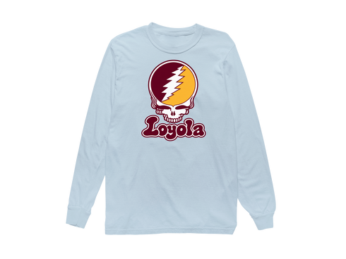 Loyola Stealie Premium Unisex Long-Sleeve — Design: Loyola University Chicago — Chambray
