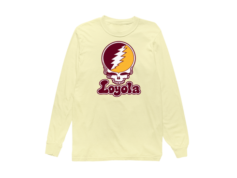 Loyola Stealie Premium Unisex Long-Sleeve — Design: Loyola University Chicago — Butter