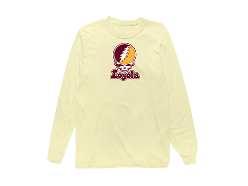 Loyola Stealie Premium Unisex Long-Sleeve — Design: Loyola University Chicago — Butter