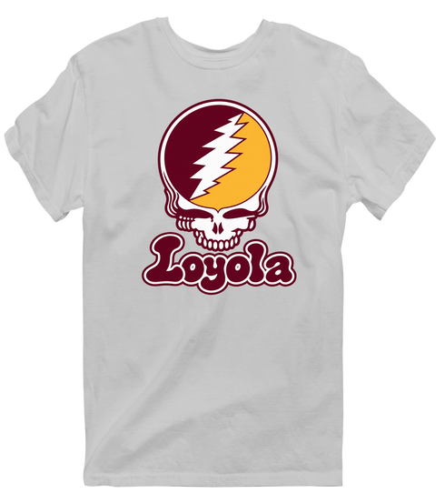 Loyola Stealie Premium Unisex T-Shirt — Design: Loyola University Chicago — Sport Grey