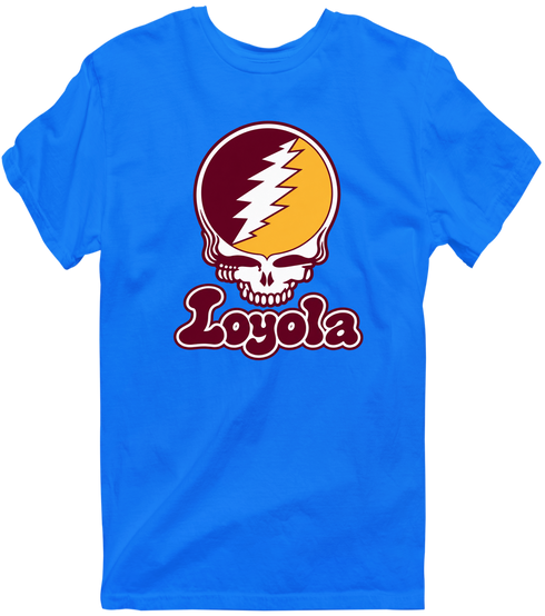 Loyola Stealie Premium Unisex T-Shirt — Design: Loyola University Chicago — Royal