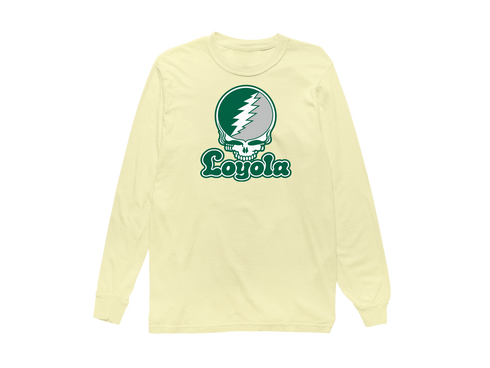 Loyola Stealie Premium Unisex Long-Sleeve — Design: Loyola University Maryland — Butter