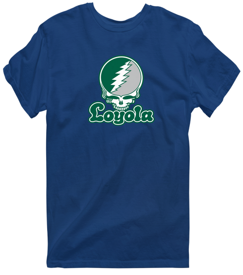 Loyola Stealie Premium Unisex T-Shirt — Design: Loyola University Maryland — Navy