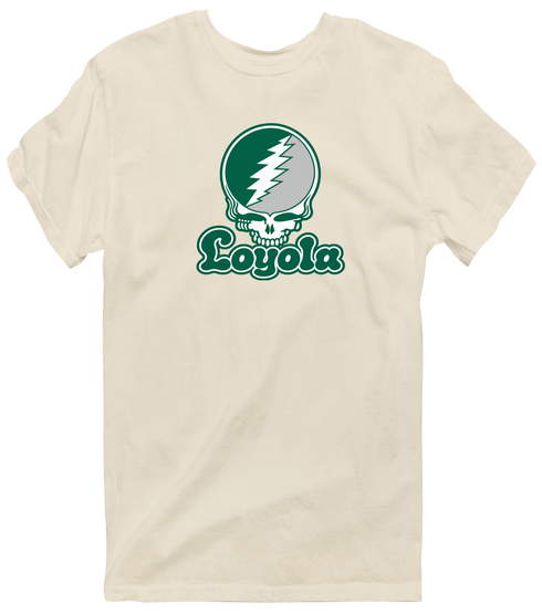 Loyola Stealie Premium Unisex T-Shirt — Design: Loyola University Maryland — Sand