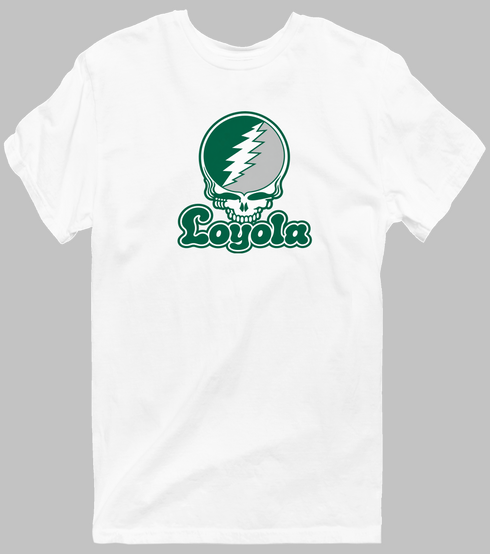 Loyola Stealie Premium Unisex T-Shirt — Design: Loyola University Maryland — White