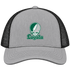 Loyola Stealie Premium Unisex Trucker Cap — Design: Loyola University Maryland — Heather Grey/Black