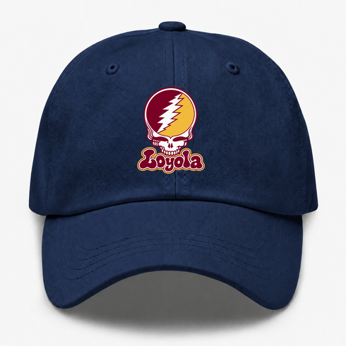 Loyola Stealie Premium Unisex Dad Hat — Design: Loyola University — Navy
