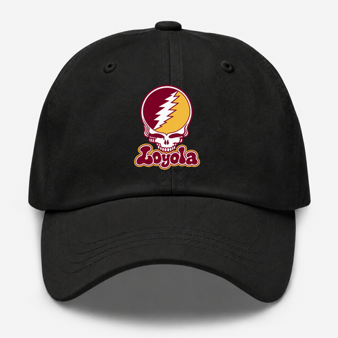 Loyola Stealie Premium Unisex Dad Hat — Design: Loyola University — Black