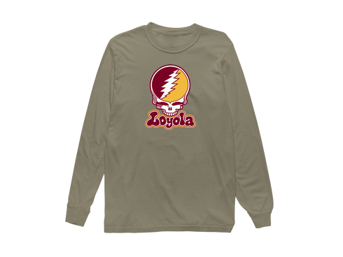 Loyola Stealie Premium Unisex Long-Sleeve — Design: Loyola University — Sandstone