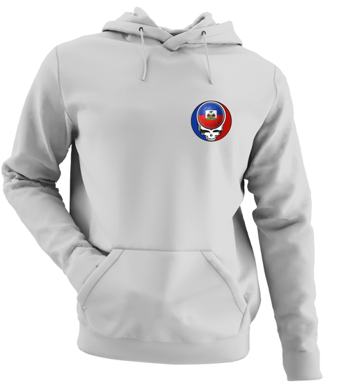 Haiti FIFA World Cup - Premium Grateful Dead Left Chest Hoodie - Sport Grey