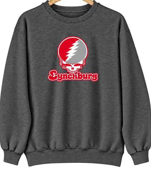 Lynchburg Stealie Premium Unisex Crewneck — Design: Lynchburg University of — Dark Heather
