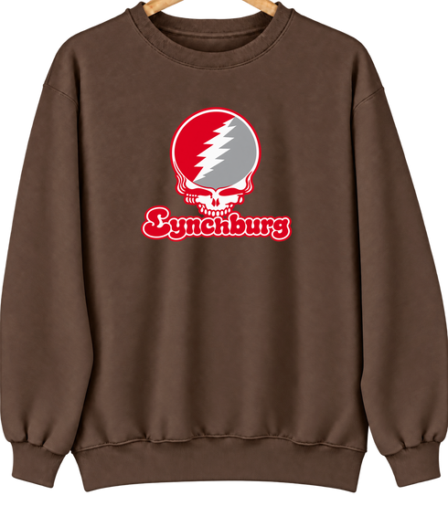 Lynchburg Stealie Premium Unisex Crewneck — Design: Lynchburg University of — Brown
