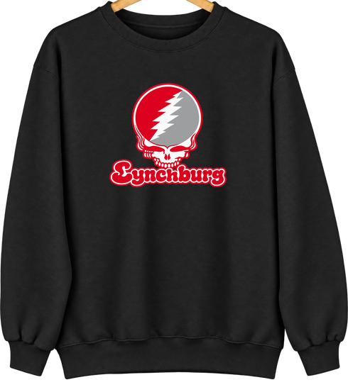 Lynchburg Stealie Premium Unisex Crewneck — Design: Lynchburg University of — Black