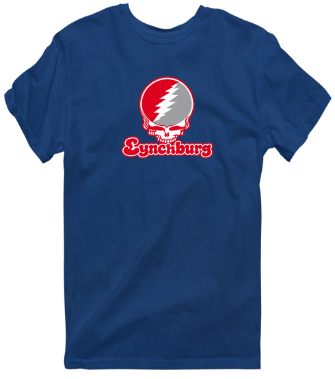 Lynchburg Stealie Premium Unisex T-Shirt — Design: Lynchburg University of — Navy
