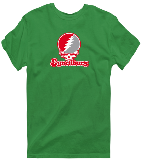 Lynchburg Stealie Premium Unisex T-Shirt — Design: Lynchburg University of — Irish Green