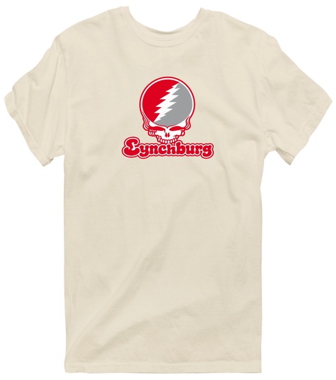 Lynchburg Stealie Premium Unisex T-Shirt — Design: Lynchburg University of — Sand