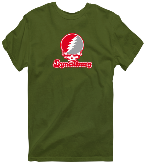 Lynchburg Stealie Premium Unisex T-Shirt — Design: Lynchburg University of — Military Green