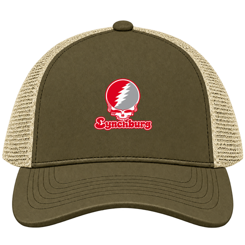 Lynchburg Stealie Premium Unisex Trucker Cap — Design: Lynchburg University of — Moss/Khaki