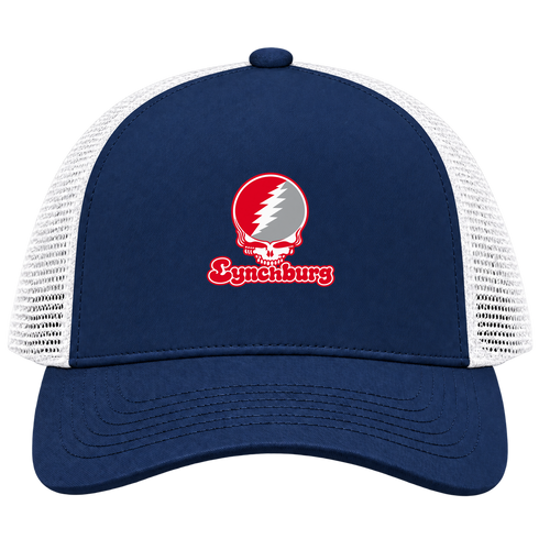 Lynchburg Stealie Premium Unisex Trucker Cap — Design: Lynchburg University of — Navy/White
