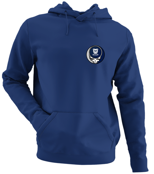 Butler University - Premium Grateful Dead Left Chest Hoodie - Navy - 2