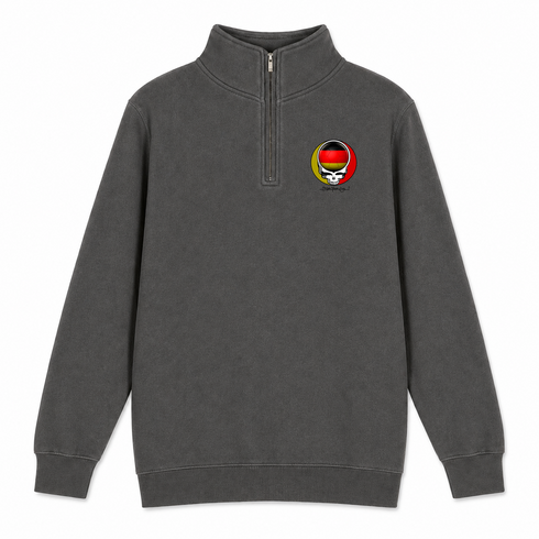 German FIFA World Cup - Premium Grateful Dead Quarter-Zip Pullover - Charcoal - 5