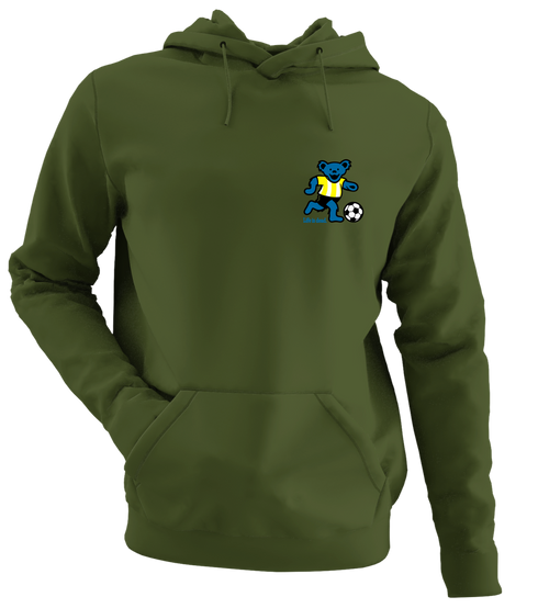 Futbol Bear - Life is dead.® - Premium Grateful Dead Left Chest Hoodie - Military Green - 7