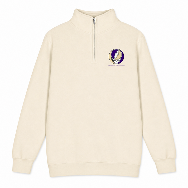 Washington - Premium Grateful Dead Quarter-Zip Pullover - Sand - 1