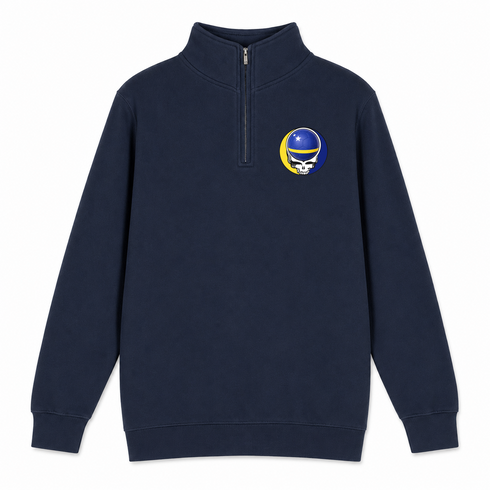 Curacao FIFA World Cup - Premium Grateful Dead Quarter-Zip Pullover - Navy - 4