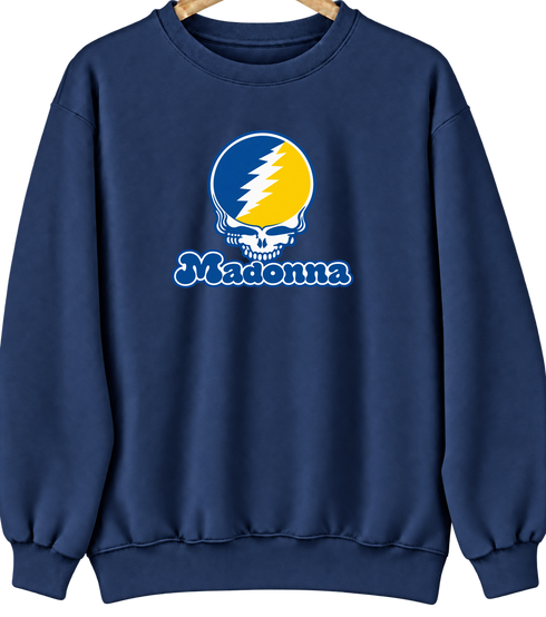 Madonna Stealie Premium Unisex Crewneck — Design: Madonna University — Navy