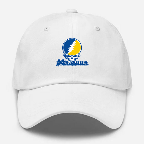 Madonna Stealie Premium Unisex Dad Hat — Design: Madonna University — White