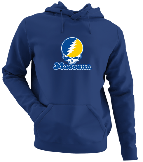 Madonna Stealie Premium Unisex Hoodie — Design: Madonna University — Navy