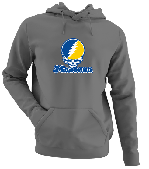 Madonna Stealie Premium Unisex Hoodie — Design: Madonna University — Charcoal