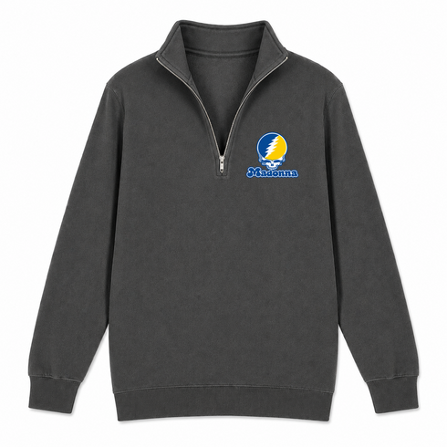 Madonna Stealie Premium Unisex Quarter-Zip — Design: Madonna University — Charcoal