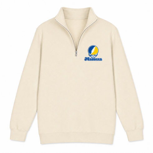 Madonna Stealie Premium Unisex Quarter-Zip — Design: Madonna University — Sand
