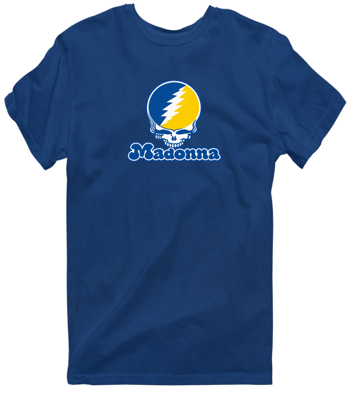 Madonna Stealie Premium Unisex T-Shirt — Design: Madonna University — Navy