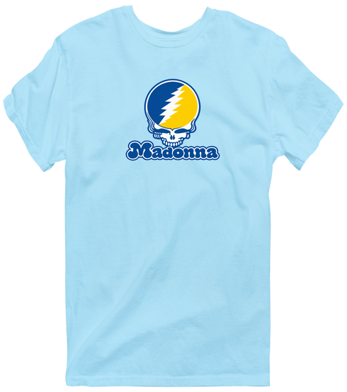 Madonna Stealie Premium Unisex T-Shirt — Design: Madonna University — Light Blue