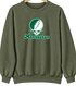 Manhattan Stealie Premium Unisex Crewneck — Design: Manhattan College — Military Green
