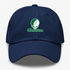 Manhattan Stealie Premium Unisex Dad Hat — Design: Manhattan College — Navy