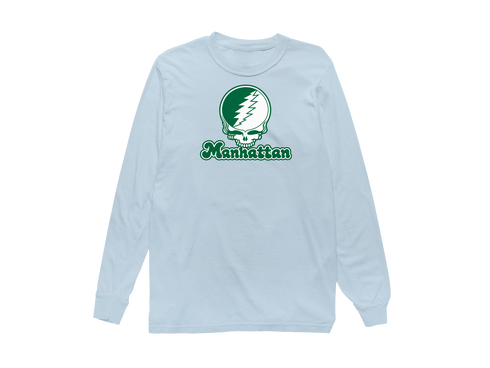 Manhattan Stealie Premium Unisex Long-Sleeve — Design: Manhattan College — Chambray