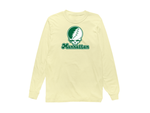 Manhattan Stealie Premium Unisex Long-Sleeve — Design: Manhattan College — Butter