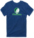 Manhattan Stealie Premium Unisex T-Shirt — Design: Manhattan College — Navy