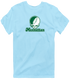 Manhattan Stealie Premium Unisex T-Shirt — Design: Manhattan College — Light Blue