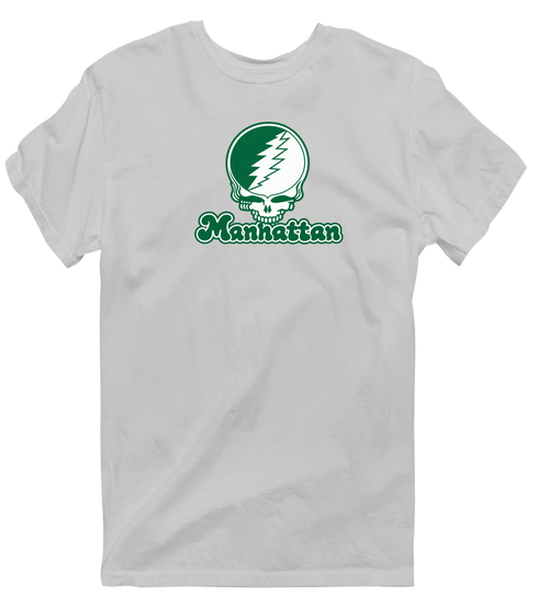 Manhattan Stealie Premium Unisex T-Shirt — Design: Manhattan College — Sport Grey