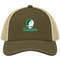 Manhattan Stealie Premium Unisex Trucker Cap — Design: Manhattan College — Moss/Khaki