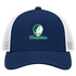 Manhattan Stealie Premium Unisex Trucker Cap — Design: Manhattan College — Navy/White