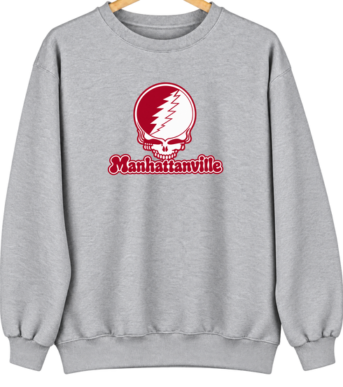 Manhattanville Stealie Premium Unisex Crewneck — Design: Manhattanville College — Sport Grey