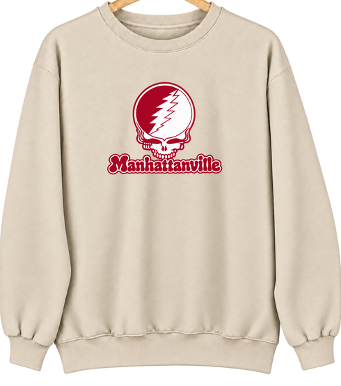 Manhattanville Stealie Premium Unisex Crewneck — Design: Manhattanville College — Sand